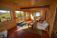 Private living room at Duplex Cabin Alaska fly fishing lodge