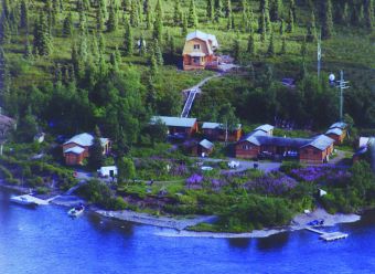 Aerial view of Royal Coachman Lodge Alaska Fishing Lodge